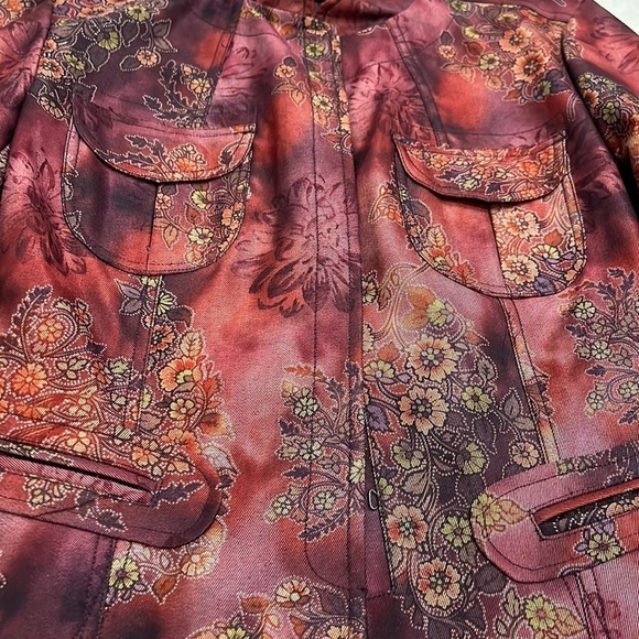 ANTHRACITE jacket with floral design. Size 14 - Picture 7 of 10